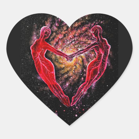 Sticker Cœur Connexion âme sœur (Devant)