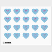 Sticker Coeur Conversation Bleue (Feuille)