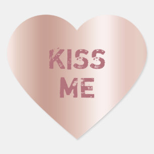 Sticker Cœur Conversation de l'Ombre d'or Rose Pastel