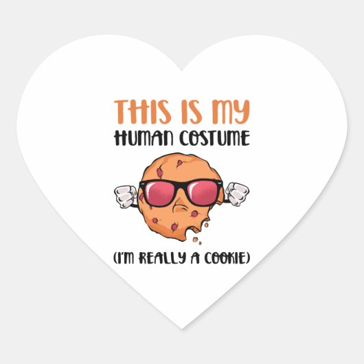 Sticker Cœur Cookie d'Halloween (Devant)