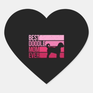 Sticker Cœur Cool Doodle Maman Art Femmes Fille Aussiedoodle Go