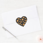 Sticker Cœur Cool et fun pizza tranches motif (Enveloppe)