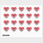 Sticker Cœur Cool horizontal trié (Feuille)