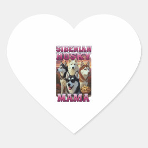 Sticker Cœur Copie Copie de Husky Sibérien