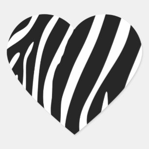 Sticker Cœur Copie de zèbre