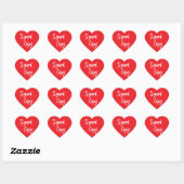 Sticker Cœur Copie signée rouge (Feuille)