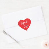 Sticker Cœur Copie signée rouge (Enveloppe)