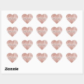 Sticker Cœur Coquille blanche rose pâle (Feuille)