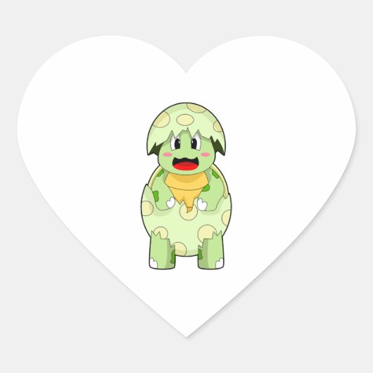 Sticker Cœur Coquille d'oeuf de tortue (Devant)