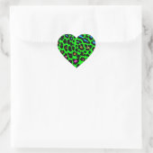 Sticker Cœur Corey Tiger 80s Leopard Spots (Vert) (Sac)