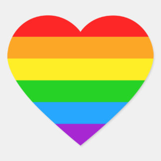Sticker Cœur Corey Tiger 80s Rainbow