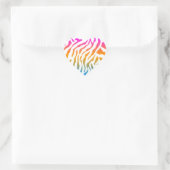 Sticker Cœur Corey Tiger Rayures Tigre 80s (Sac)