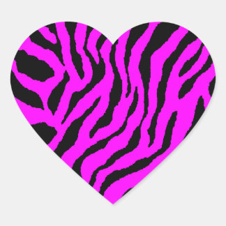 Sticker Cœur Corey Tiger Rayures Tigre 80s