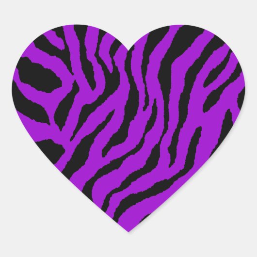 Sticker Cœur Corey Tiger Rayures Tigre 80s (Devant)