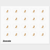 Sticker Cœur Corgi doux et souriant (Feuille)