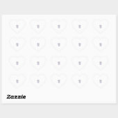 Sticker Cœur Corne d'Aventure de Licorne Activée Graphique Past (Feuille)