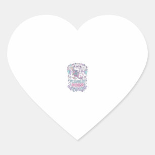 Sticker Cœur Corne d'Aventure de Licorne Activée Graphique Past