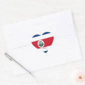 Sticker Cœur Costa Rica Drapeau Splendide Patriotique (Enveloppe)