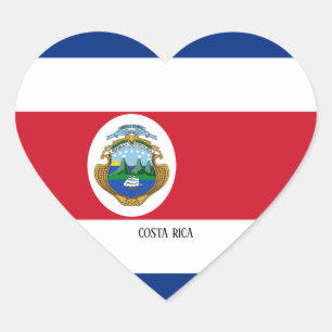 Sticker Cœur Costa Rica Drapeau Splendide Patriotique