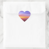 Sticker Cœur Coucher de soleil coloré (Sac)
