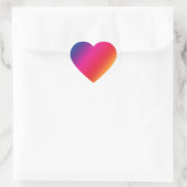 Sticker Coeur Couleur Arc-en-ciel (Sac)