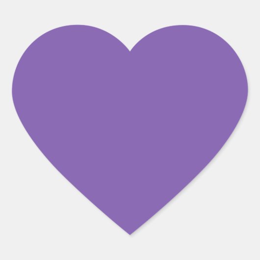 Sticker Cœur Couleur de correspondance de base violet royale (Devant)