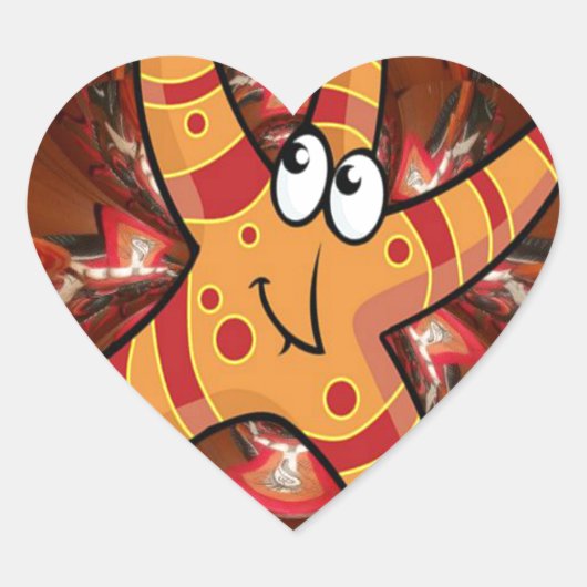 Sticker Cœur Couleur en cours (Devant)