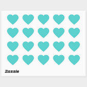 Sticker Cœur couleur moyenne turquoise (Feuille)