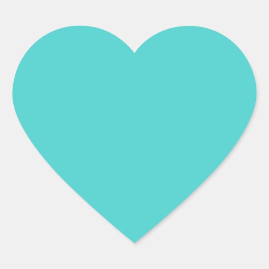 Sticker Cœur couleur moyenne turquoise (Devant)
