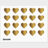 Sticker Cœur Couleur or brossé (Feuille)