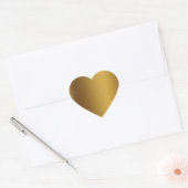 Sticker Cœur Couleur or brossé (Enveloppe)