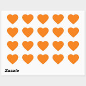 Sticker Cœur Couleur Orange (Feuille)
