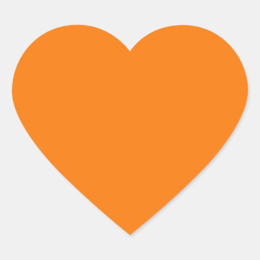 Sticker Cœur Couleur Orange (Devant)