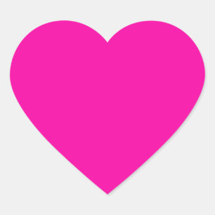 Sticker Cœur Couleur rose chaude uniquement Conception personna