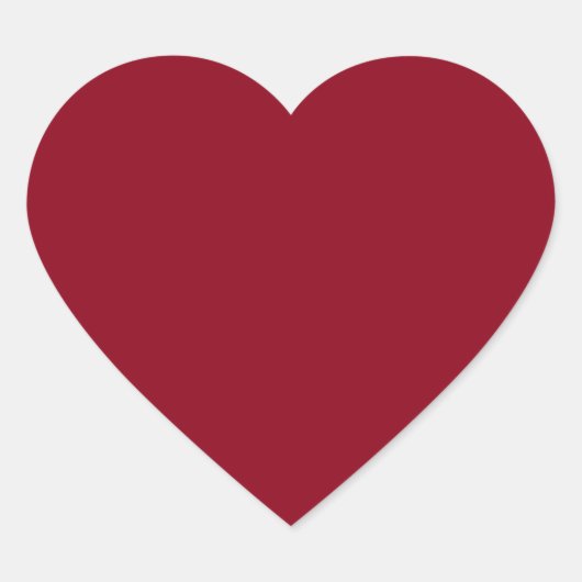 Sticker Cœur Couleur rouge foncé (Devant)