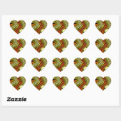 Sticker Cœur Couleur Safari (Feuille)