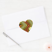 Sticker Cœur Couleur Safari (Enveloppe)