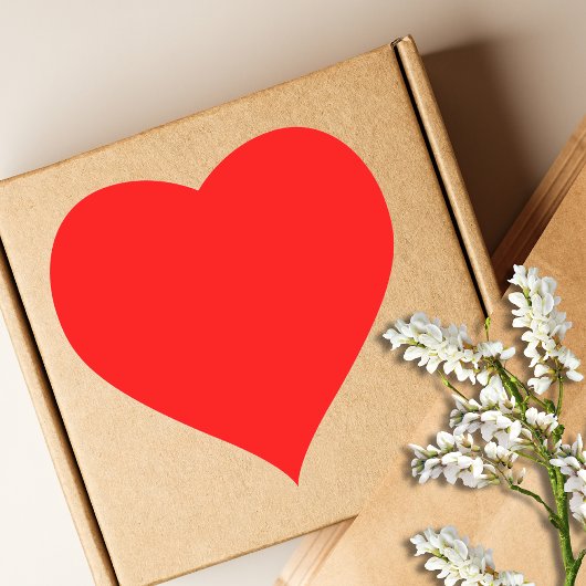 Sticker Cœur Couleur solide rouge | Classique | Élégant | tenda
