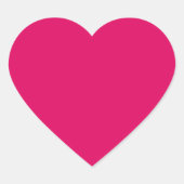 Sticker Cœur Couleur uni rose foncé clair (Devant)