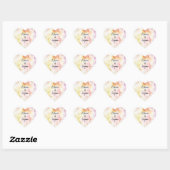Sticker Cœur Couleurs Abstraites du mariage du printemps (Feuille)