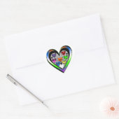 Sticker Cœur Couleurs d'amour (Enveloppe)