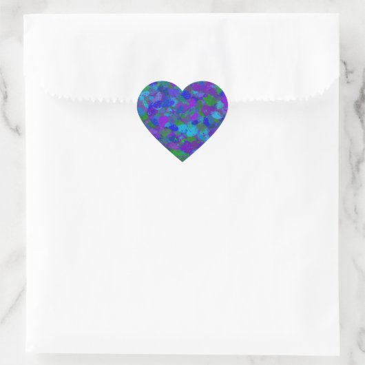Sticker Cœur Couleurs Peacock (Sac)