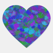 Sticker Cœur Couleurs Peacock (Devant)