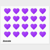 Sticker Cœur Couleurs vives violet néon tendance (Feuille)