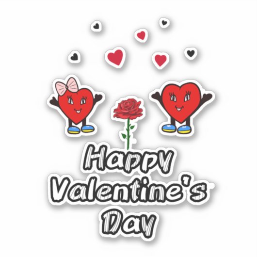 Sticker Coeur couple (Devant)
