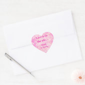 Sticker Cœur Couple Amour rose Bokeh (Enveloppe)
