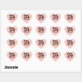 Sticker Cœur Couple d'amour mignon (Feuille)