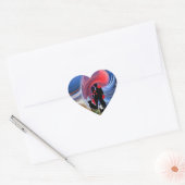 Sticker Cœur Couple de Saint Valentin (Enveloppe)