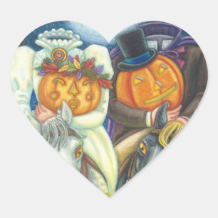 STICKER CŒUR COUPLE MARIAGE HOLLOW SLEEPY, VOWS HALLOWEEN