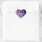 Sticker Cœur Courbes roses (Sac)